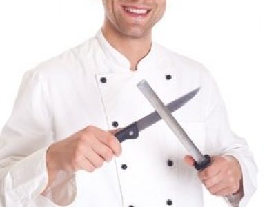 Koch mit Messer